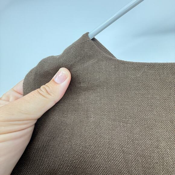 Talbots Brown Linen Sheath Dress Church Office Career Sleeveless Women's Sz 10 - Picture 9 of 14